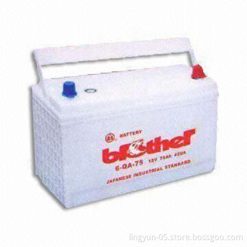Dry-Charged Lead-Acid Battery with At 20h Rate 75Ah Capacity, Small Orders Welcomed